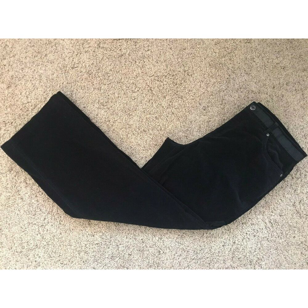 Crazy Horse Black Ribbon Trim Velour Women’s Dress Pants Size 14 Inseam 28.5